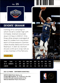 Devonte' Graham - Panini Contenders Season Ticket 2021-22, Nr. 25
