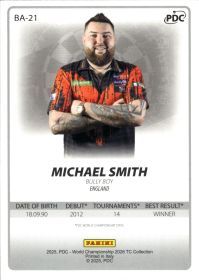 Michael Smith - Panini PDC World Championship TC Collection Base Set 2026, Nr. BA-21