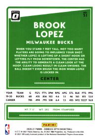Brook Lopez - Panini Donruss Optic Base Set 2020-21, Nr. 31