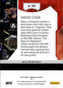 Kamaru Usman - Panini Chronicles UFC Playoff 2022, Nr. 165