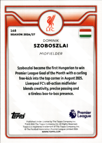Dominik Szoboszlai - Topps Flagship Premier League Base Set 2026-27, Nr. 168
