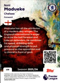 Noni Madueke - Topps Match Attax Premier League Tekkers 2025-26, Nr. 108