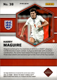 Harry Maguire - Panini Mosaic FIFA Road to World Cup Base Set 2021-22, Nr. 38 – Mosaic Red