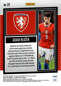 Adam Hložek - Panini Score FIFA Base Set 2022-23, Nr. 37