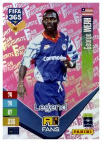 George Weah - Panini Adrenalyn XL FIFA 365 Fan Favourites 2026-27, Nr. 417 – Pink, Insert