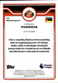 Reinildo Mandava - Topps Flagship Premier League Base Set 2026-27, Nr. 232