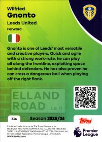 Wilfried Gnonto - Topps Match Attax Premier League Base Set 2025-26, Nr. 336