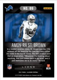 Amon-Ra St. Brown - Panini Illusions Base Set 2021, Nr. 86 – Rookie Card
