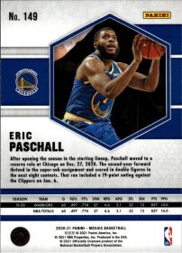 Eric Paschall - Panini Mosaic Base Set 2020-21, Nr. 149