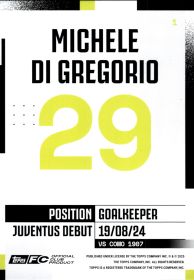 Michele Di Gregorio - Topps Juventus Team Set First Team 2024-25, Nr. 1