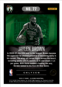 Jaylen Brown - Panini Illusions Base Set 2020-21, Nr. 77