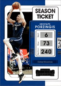 Kristaps Porzingis - Panini Contenders Season Ticket 2021-22, Nr. 38