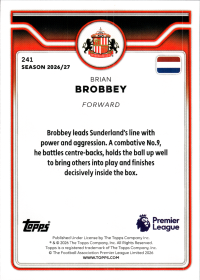 Brian Brobbey - Topps Flagship Premier League Base Set 2026-27, Nr. 241