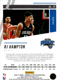 RJ Hampton - Panini Chronicles Prestige 2020-21, Nr. 74