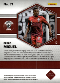 Pedro Miguel - Panini Mosaic FIFA Road to World Cup Base Set 2021-22, Nr. 71 – Rookie Card