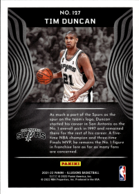 Tim Duncan - Panini Illusions Base Set 2021-22, Nr. 127