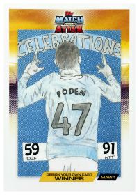 Phil Foden - Topps Match Attax UEFA Club Competitions Design Your Own Card Winner 2025-26, Nr. MAW 1