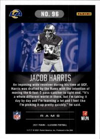 Jacob Harris - Panini Illusions Base Set 2021, Nr. 96 – Rookie Card, Trophy Collection Orange