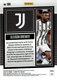 Gleison Bremer - Panini Score FIFA Base Set 2022-23, Nr. 169