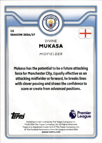 Divine Mukasa - Topps Flagship Premier League Future Stars 2026-27, Nr. 16