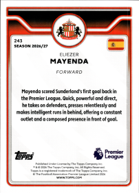 Eliezer Mayenda - Topps Flagship Premier League Base Set 2026-27, Nr. 243