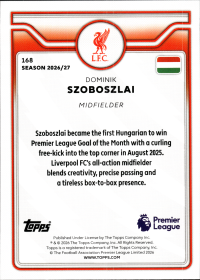 Dominik Szoboszlai - Topps Flagship Premier League Base Set 2026-27, Nr. 168