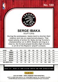 Serge Ibaka - Panini Hoops Premium Stock Base Set 2019-20, Nr. 180