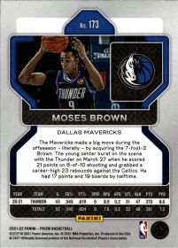 Moses Brown - Panini Prizm Base Set 2021-22, Nr. 173
