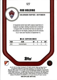 Rob Holding - Topps Chrome MLS Base Set 2026, Nr. 127