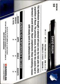 David Raum - Topps Chrome Bundesliga Base Set 2021-22, Nr. 50 – Rookie Card, Refractor