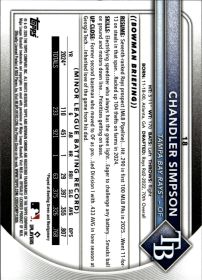 Chandler Simpson - Topps Bowman Chrome Base Set 2025, Nr. 18 – Rookie Card