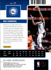 Ben Simmons - Panini Contenders Season Ticket 2021-22, Nr. 77