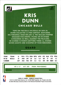 Kris Dunn - Panini Donruss Base Set 2020-21, Nr. 191