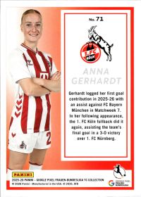 Anna Gerhardt - Panini Frauen-Bundesliga TC Collection Base Set 2025-26, Nr. 71