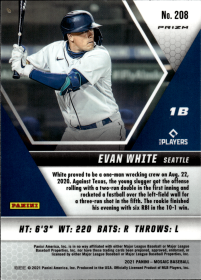 Evan White - Panini Mosaic Base Set 2021, Nr. 208 – Rookie Card, Reactive Blue