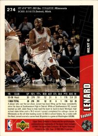 Voshon Lenard - Upper Deck Collector's Choice Base Set 1996-97, Nr. 274