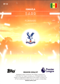 Ismaïla Sarr - Topps Flagship Premier League Flying the Flag 2026-27, Nr. FF 11 – Insert