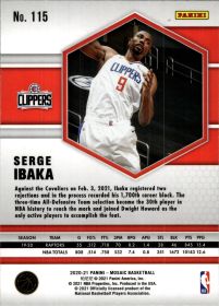 Serge Ibaka - Panini Mosaic Base Set 2020-21, Nr. 115