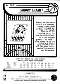 Landry Shamet - Panini Hoops Base Set 2022-23, Nr. 168