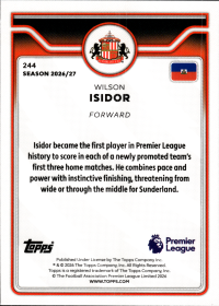 Wilson Isidor - Topps Flagship Premier League Base Set 2026-27, Nr. 244