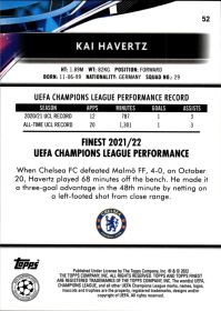 Kai Havertz - Topps Finest UEFA Champions League Base Set 2021-22, Nr. 52