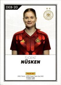Sjoeke Nüsken - Panini DFB-Frauen Team-Set National Debut 2025, Nr. DEB-20 – Insert