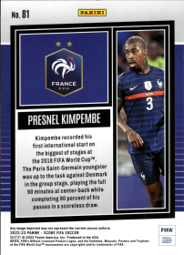 Presnel Kimpembe - Panini Score FIFA Base Set 2022-23, Nr. 81