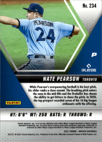 Nate Pearson - Panini Mosaic Base Set 2021, Nr. 234 – Rookie Card