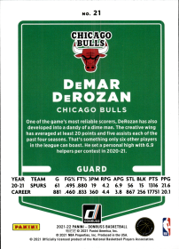 DeMar DeRozan - Panini Donruss Base Set 2021-22, Nr. 21