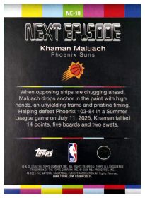 Khaman Maluach - Topps Hoops Next Episode 2025-26, Nr. NE-10 – Rookie Card