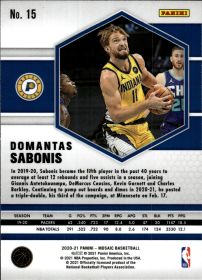 Domantas Sabonis - Panini Mosaic Base Set 2020-21, Nr. 15