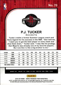 P.J. Tucker - Panini Hoops Premium Stock Base Set 2019-20, Nr. 70