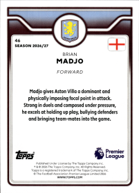 Brian Madjo - Topps Flagship Premier League Base Set 2026-27, Nr. 46 – Rookie Card