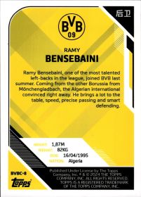 Ramy Bensebaini - Topps Borussia Dortmund Team Set China Edition Base Set 2023-24, Nr. BVBC-8
